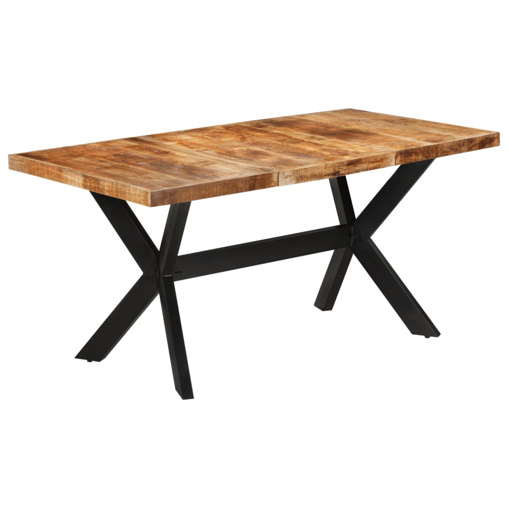 Eettafel 160X80X75 Cm Massief Ruw Mangohout