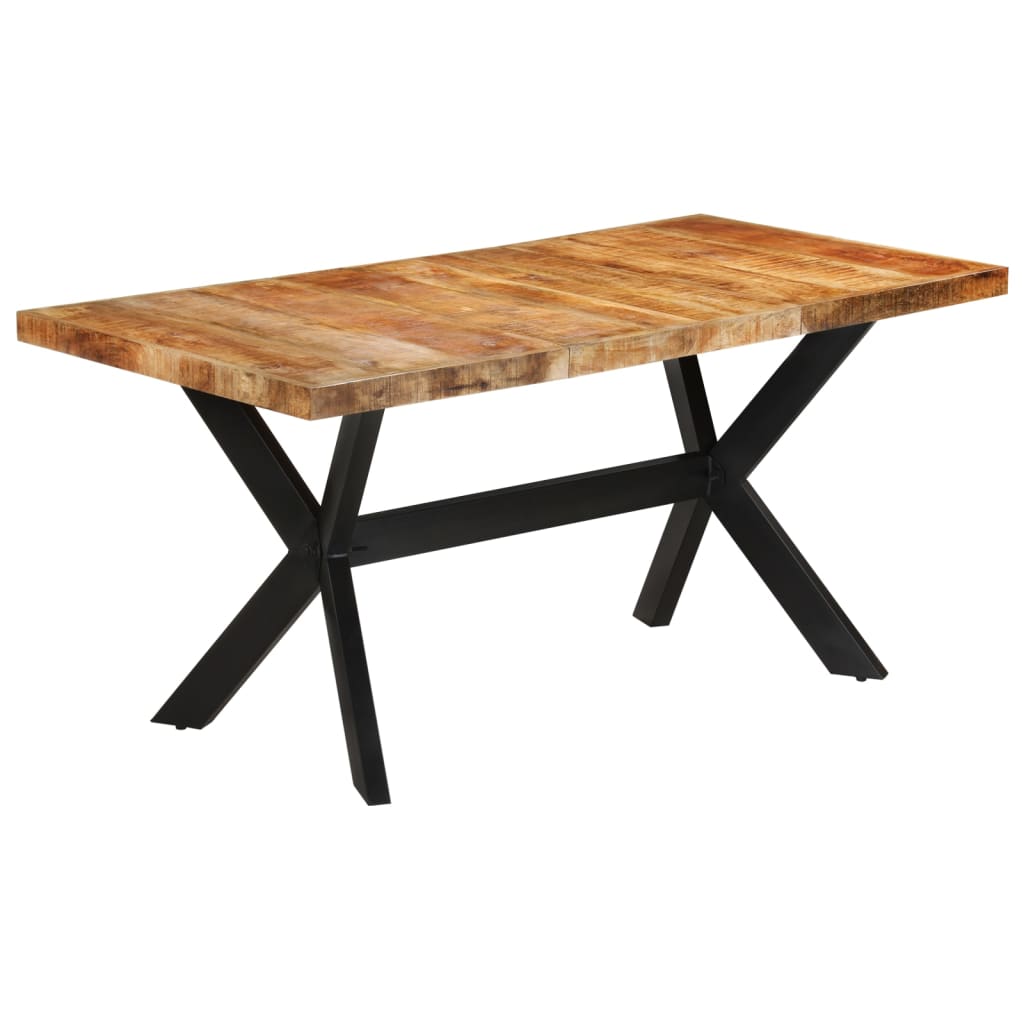 Eettafel 160X80X75 Cm Massief Ruw Mangohout