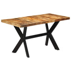Eettafel 140X70X75 Cm Massief Ruw Mangohout