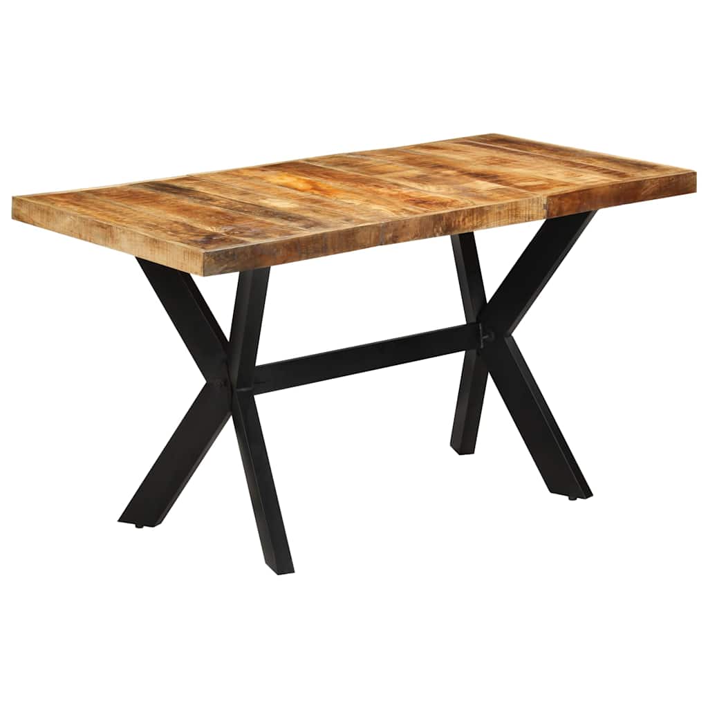 Eettafel 140X70X75 Cm Massief Ruw Mangohout