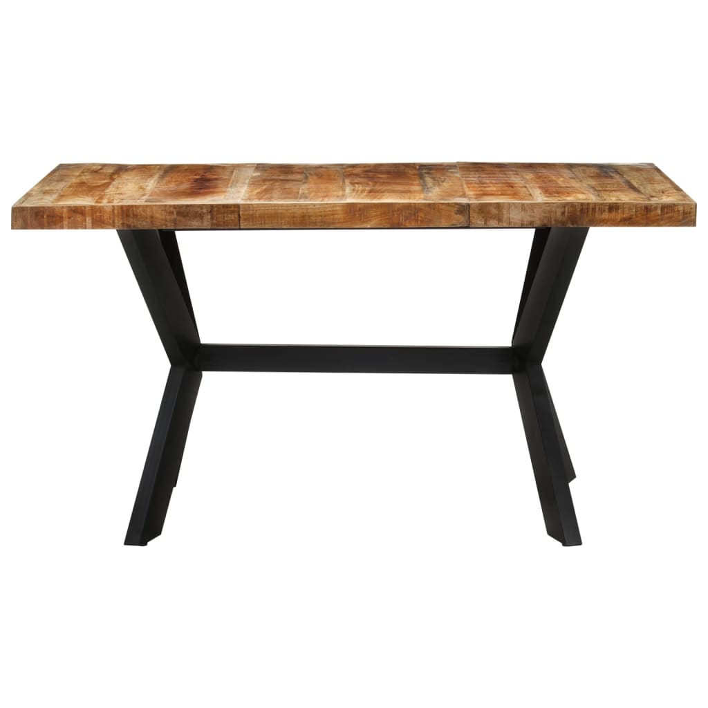Eettafel 140X70X75 Cm Massief Ruw Mangohout