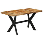 Eettafel 140X70X75 Cm Massief Ruw Mangohout