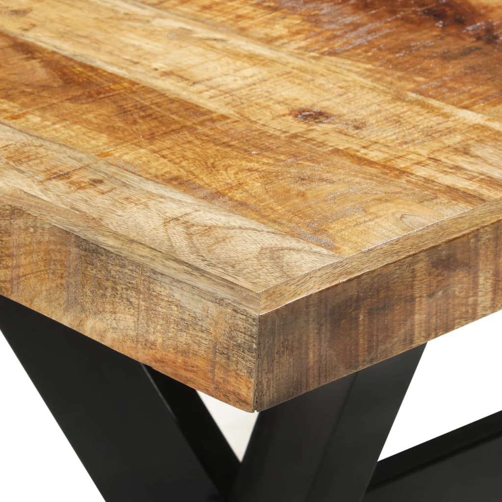 Eettafel 140X70X75 Cm Massief Ruw Mangohout