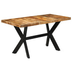 Eettafel 140X70X75 Cm Massief Ruw Mangohout