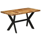 Eettafel 140X70X75 Cm Massief Ruw Mangohout