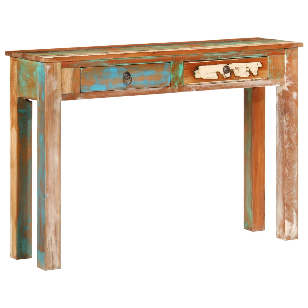 Wandtafel 110X30X75 Cm Massief Gerecycled Hout