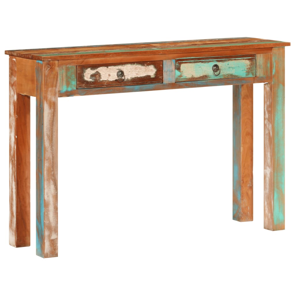 Wandtafel 110X30X75 Cm Massief Gerecycled Hout