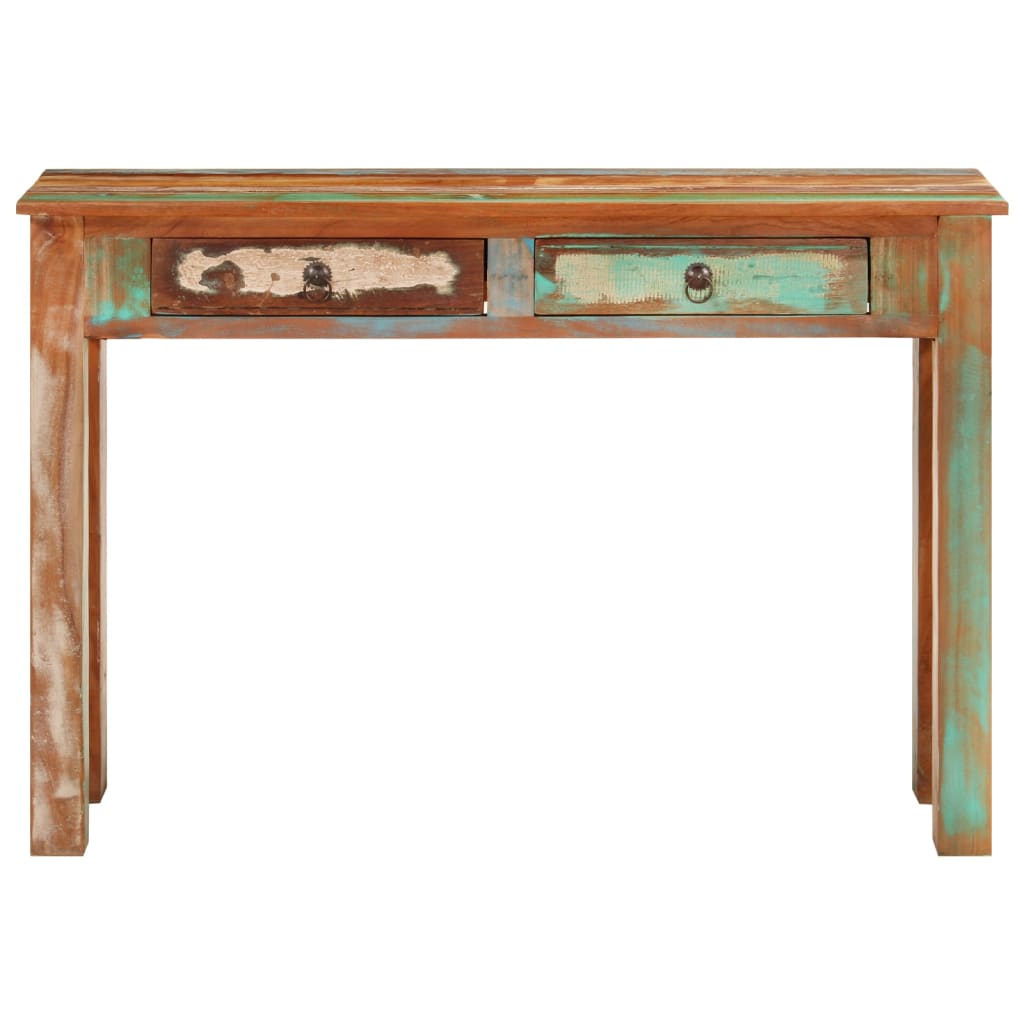 Wandtafel 110X30X75 Cm Massief Gerecycled Hout