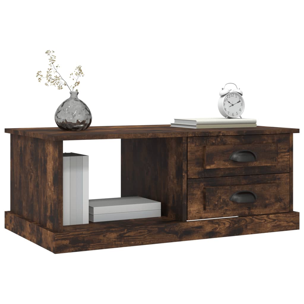 Salontafel 90X50X35 Cm Bewerkt Hout Kleurig