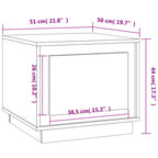 Salontafel 51X50X44 Cm Bewerkt Hout