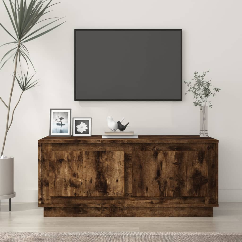 Salontafel 102X50X44 Cm Bewerkt Hout Eikenkleurig