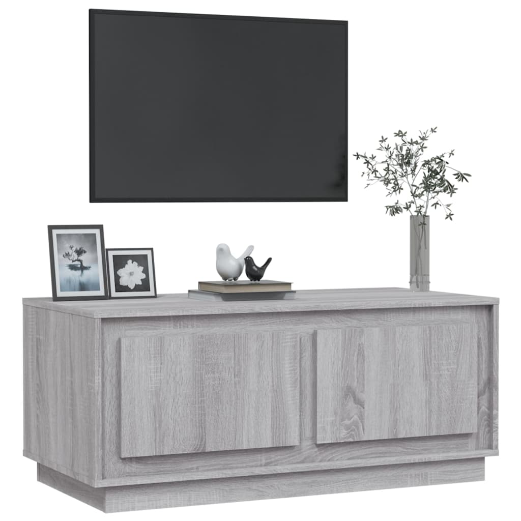 Salontafel 102X50X44 Cm Bewerkt Hout Eikenkleurig
