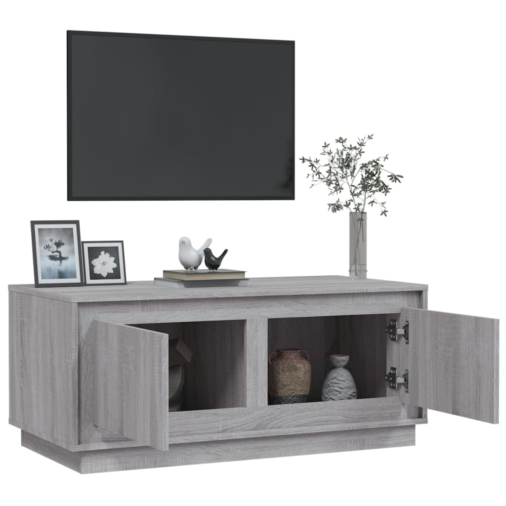 Salontafel 102X50X44 Cm Bewerkt Hout Eikenkleurig