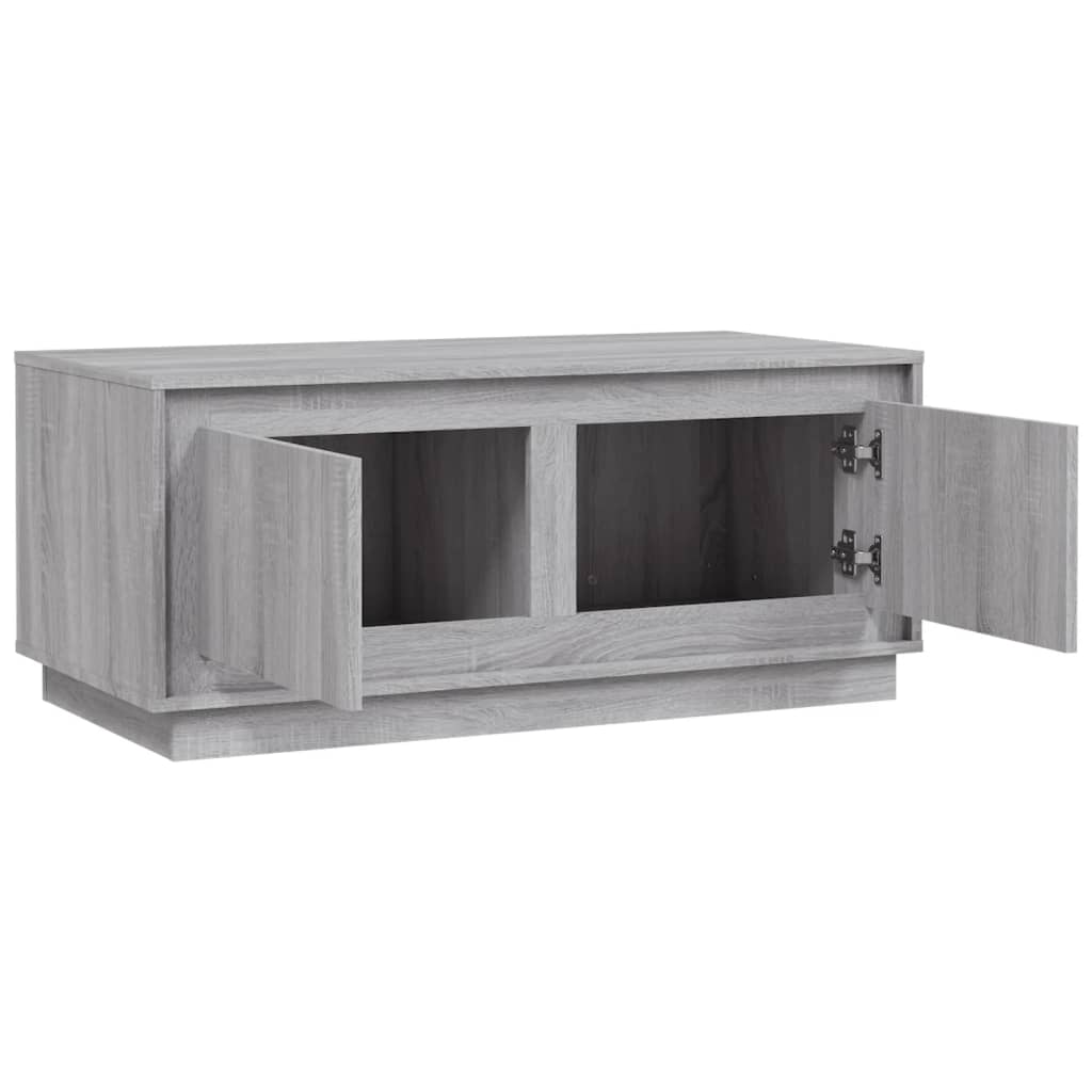 Salontafel 102X50X44 Cm Bewerkt Hout Eikenkleurig