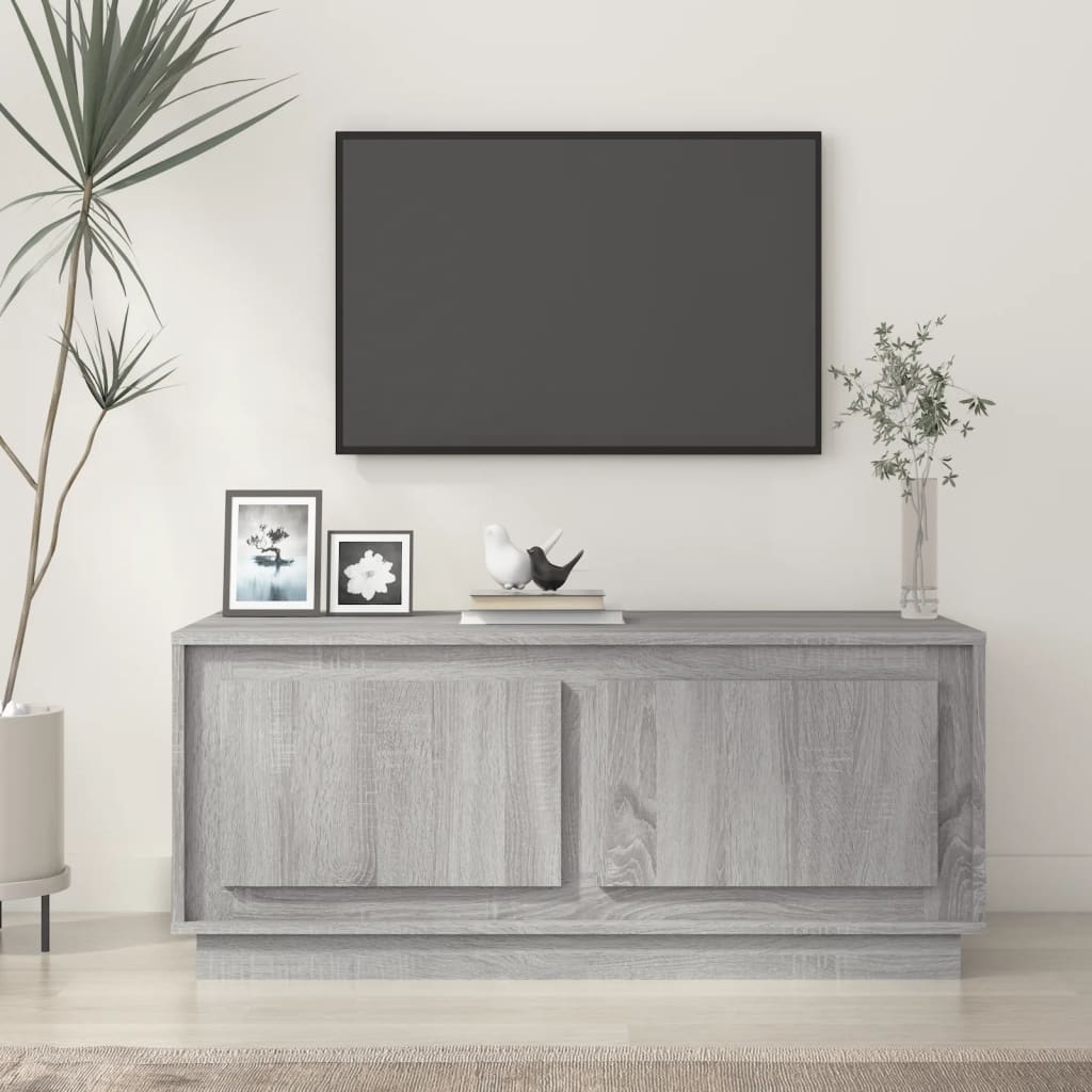 Salontafel 102X50X44 Cm Bewerkt Hout Eikenkleurig