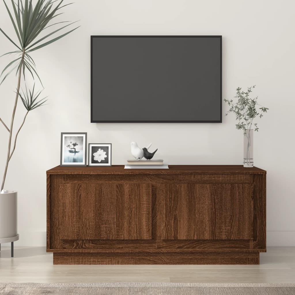 Salontafel 102X50X44 Cm Bewerkt Hout Eikenkleurig