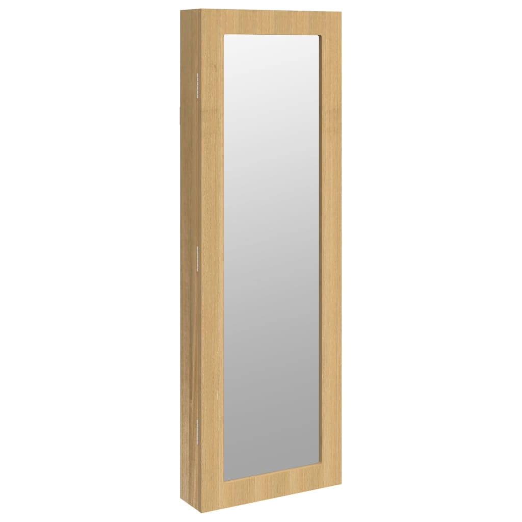 Sieradenkast Met Spiegel Wandgemonteerd 30X8,5X90 Cm Wit