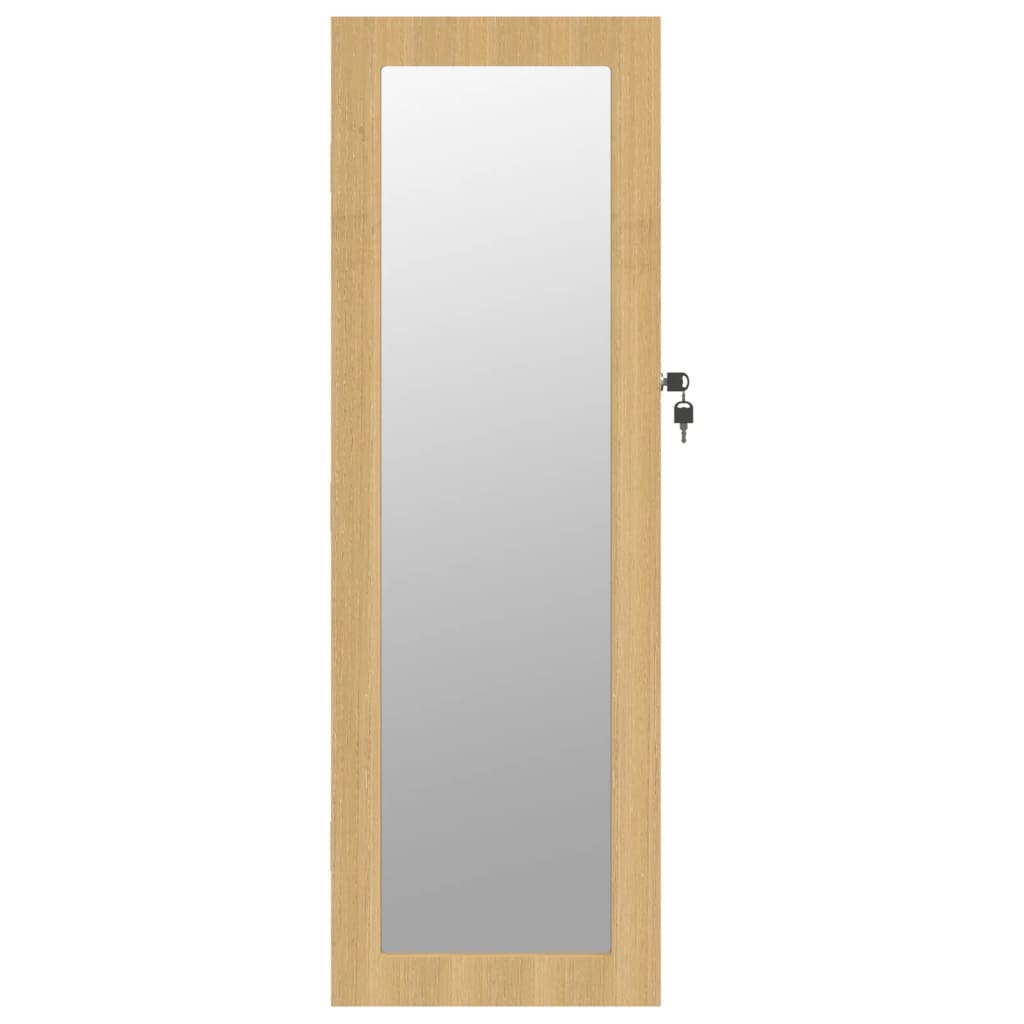 Sieradenkast Met Spiegel Wandgemonteerd 30X8,5X90 Cm Wit