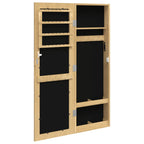 Sieradenkast Met Spiegel Wandgemonteerd 30X8,5X90 Cm Wit