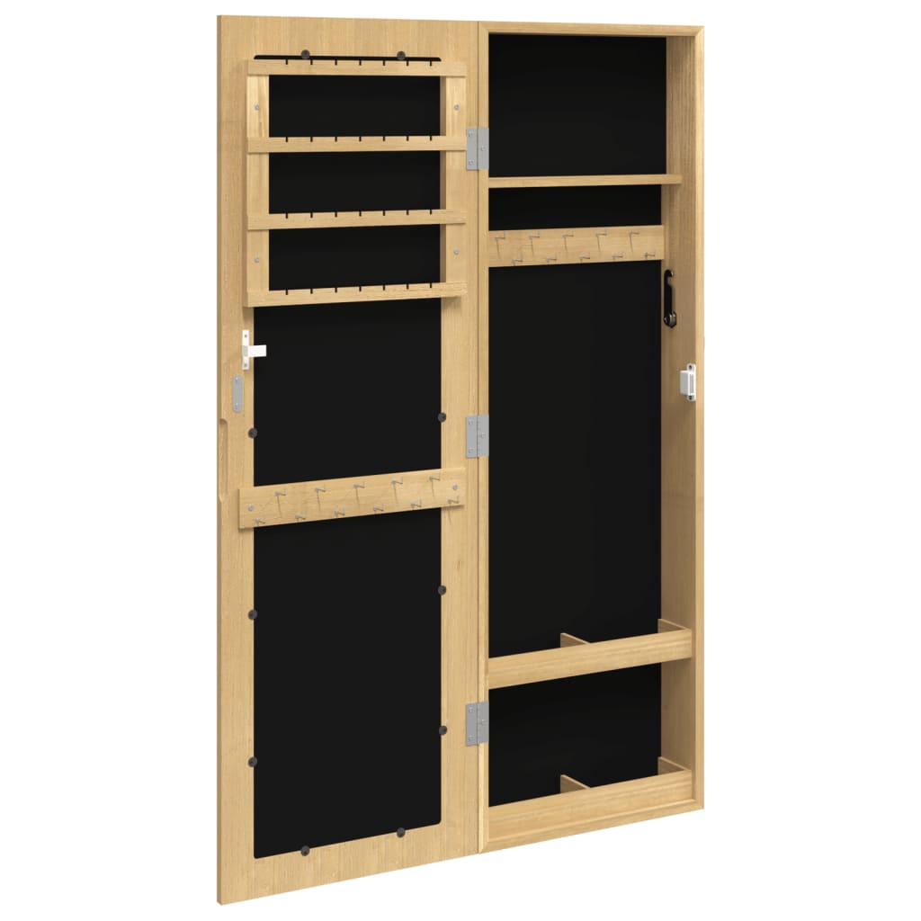 Sieradenkast Met Spiegel Wandgemonteerd 30X8,5X90 Cm Wit