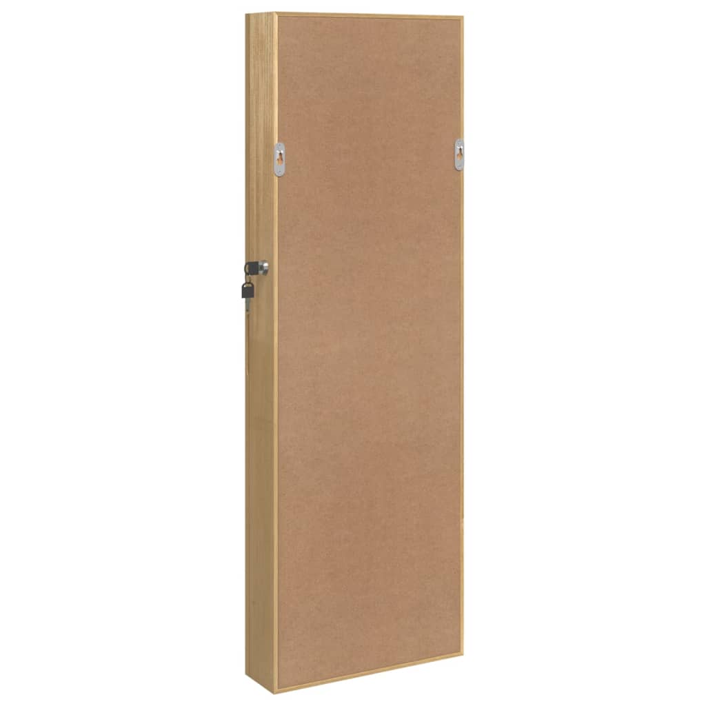 Sieradenkast Met Spiegel Wandgemonteerd 30X8,5X90 Cm Wit