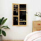 Sieradenkast Met Spiegel Wandgemonteerd 30X8,5X90 Cm Wit