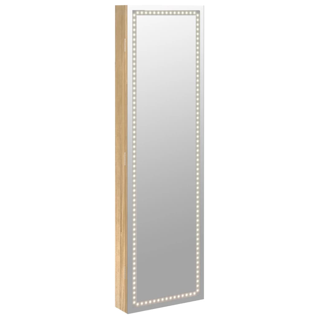 Sieradenkast Met Spiegel En Led Wandgemonteerd