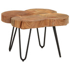 Salontafel 36 Cm 4 Boomstammen Massief Acaciahout