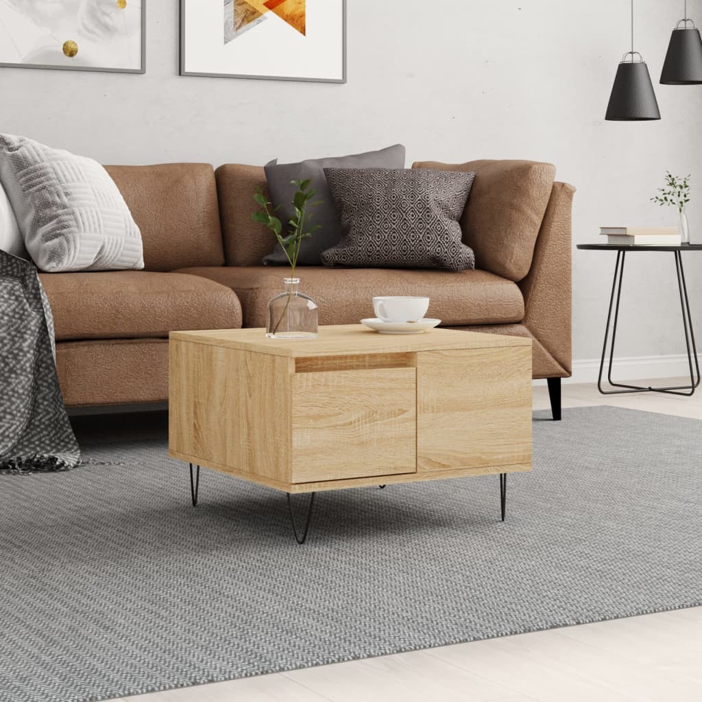 Salontafel 55X55X36,5 Cm Bewerkt Hout