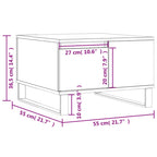 Salontafel 55X55X36,5 Cm Bewerkt Hout