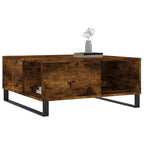 Salontafel 80X80X36,5 Cm Bewerkt Hout Kleurig