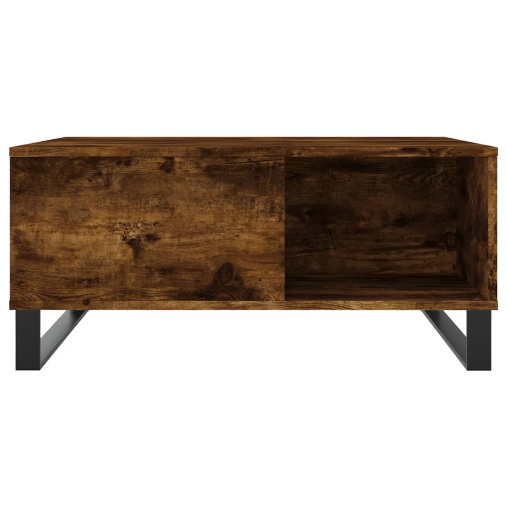 Salontafel 80X80X36,5 Cm Bewerkt Hout Kleurig