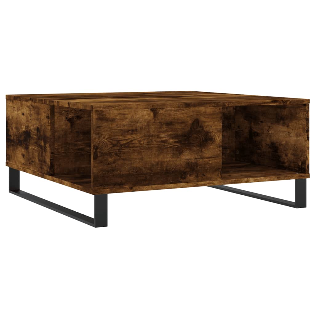Salontafel 80X80X36,5 Cm Bewerkt Hout Kleurig
