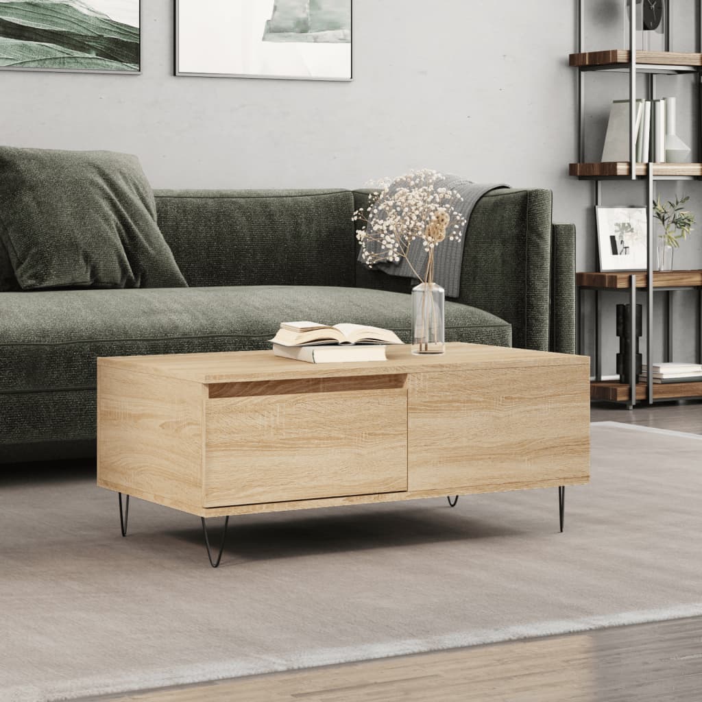 Salontafel 90X50X36,5 Cm Bewerkt Hout