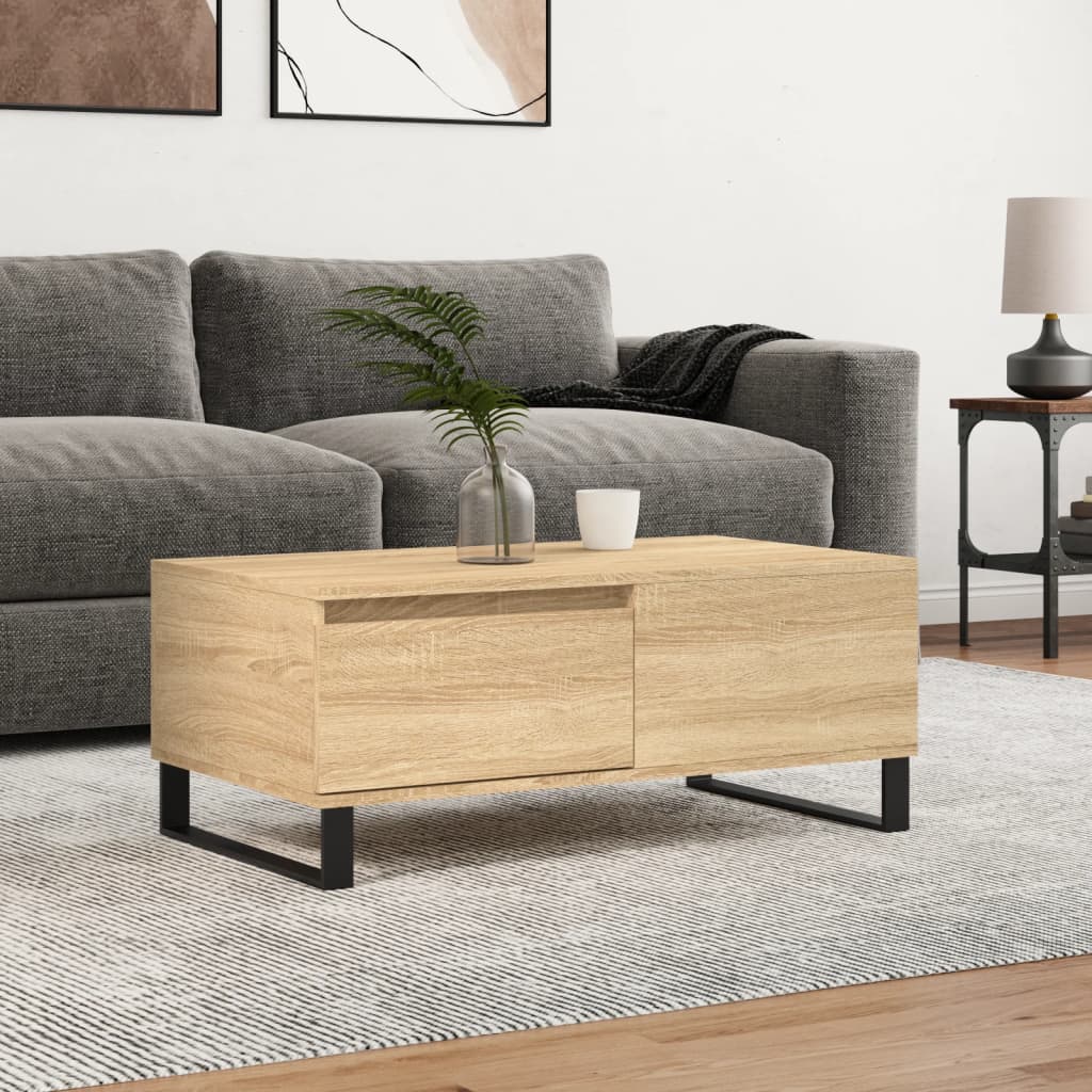 Salontafel 90X50X36,5 Cm Bewerkt Hout