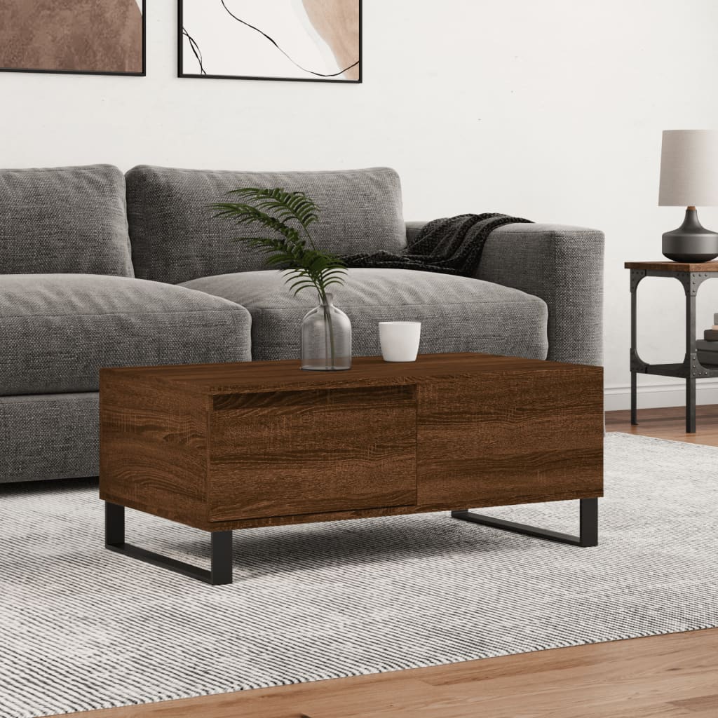 Salontafel 90X50X36,5 Cm Bewerkt Hout