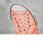 Keukenmat Wasbaar Shoezone-Print Fluweel Grijs