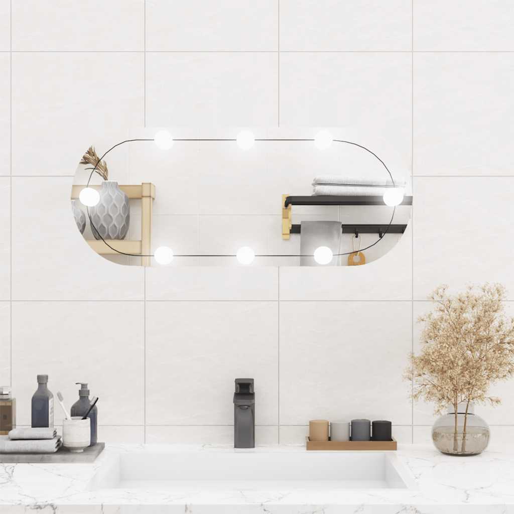 Wandspiegel Met Led's Glas