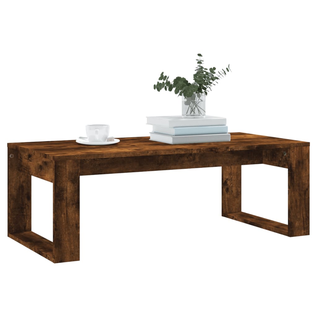 Salontafel 102X50X35 Cm Bewerkt Hout Kleurig