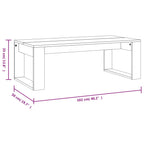 Salontafel 102X50X35 Cm Bewerkt Hout Kleurig