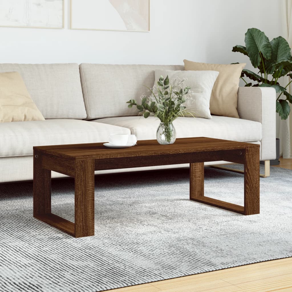 Salontafel 102X50X35 Cm Bewerkt Hout Kleurig