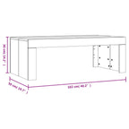 Salontafel 102X50X36 Cm Bewerkt Hout