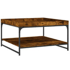 Salontafel Bewerkt Hout En Ijzer Kleur