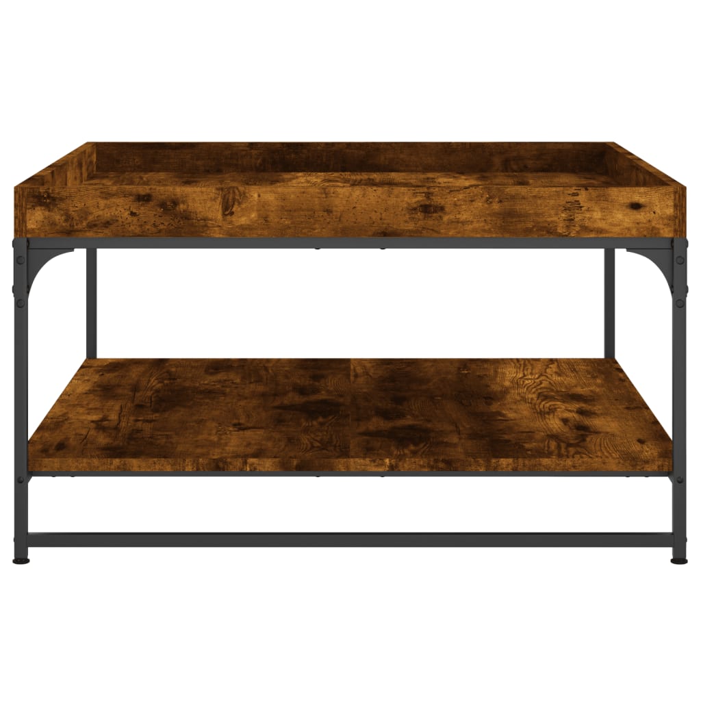 Salontafel Bewerkt Hout En Ijzer Kleur