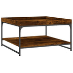 Salontafel Bewerkt Hout En Ijzer Kleur