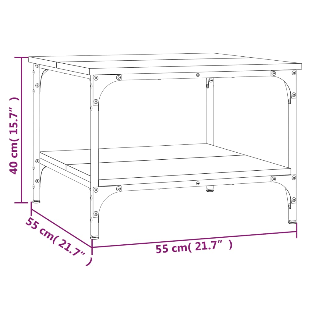 Salontafel Bewerkt Hout Kleurig