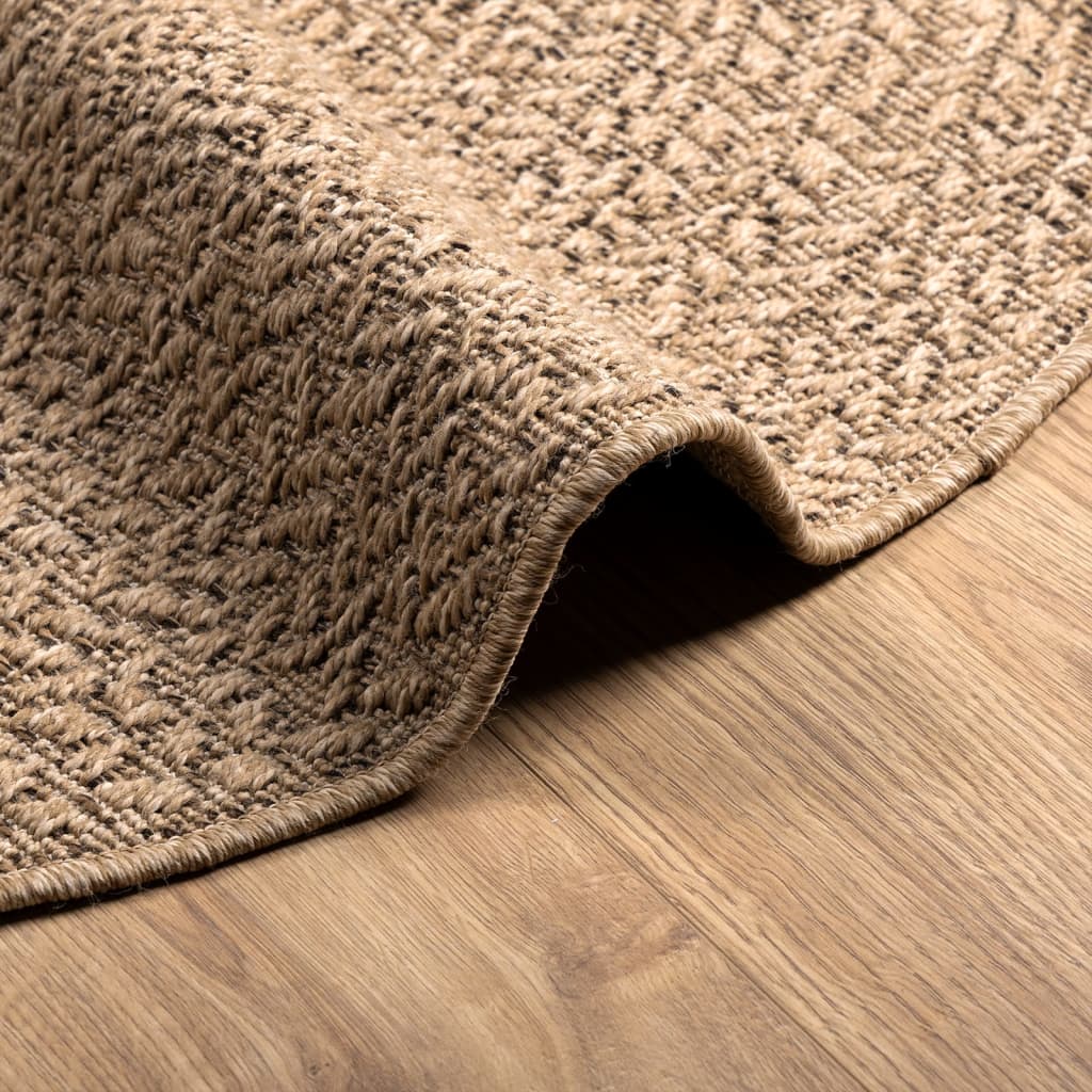 Vloerkleed Zizur Binnen En Buiten 160 Cm Jute Look Bruin