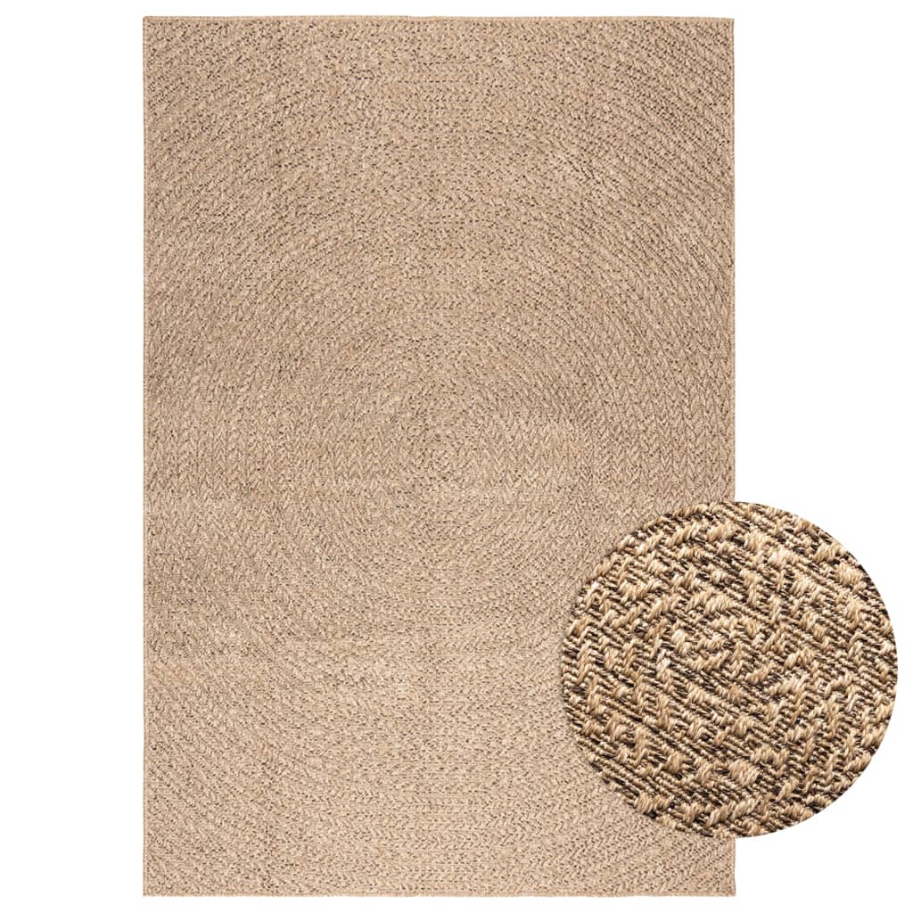 Vloerkleed Zizur Binnen En Buiten 160 Cm Jute Look Bruin