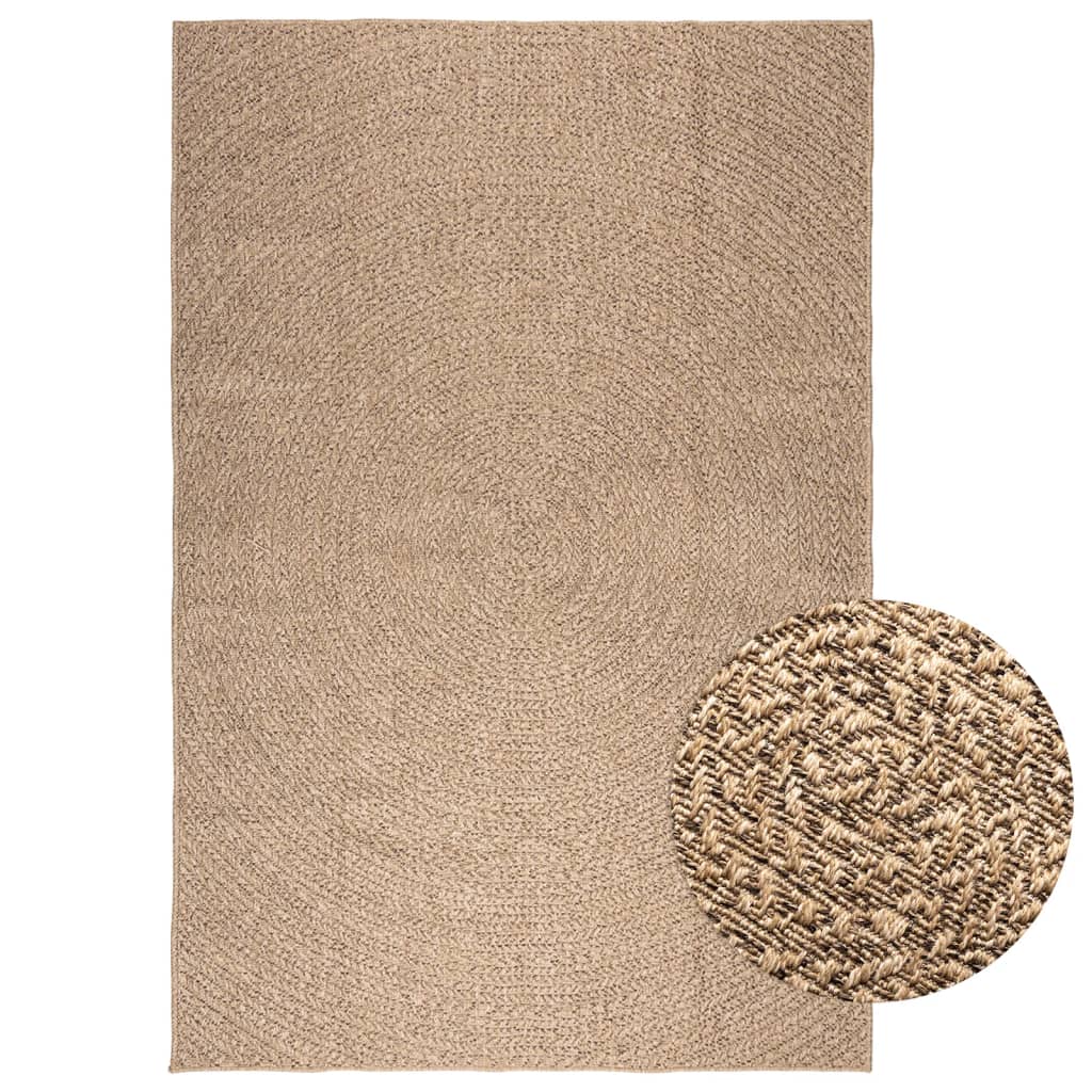 Vloerkleed Zizur Binnen En Buiten 160 Cm Jute Look Bruin