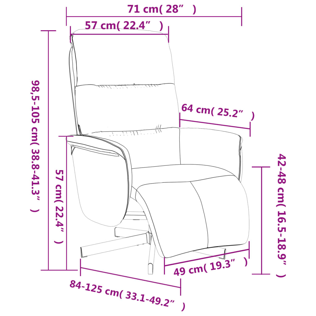 Fauteuil Verstelbaar Met Voetensteun Stof